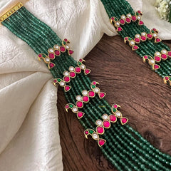 Exclusive Green Bead  Multilayer Mala - J2092