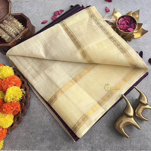 Purple Vairaoosi Podikattam Silk Cotton Saree-Handloom-VS4081