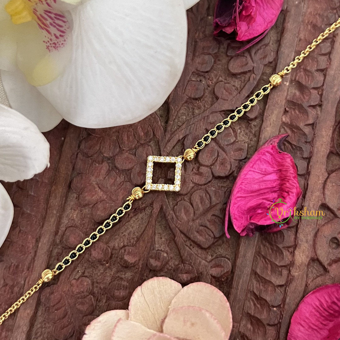 Vriksham Elegant Chain with Ad Stone Square Mangalsutra Bracelet-G18008