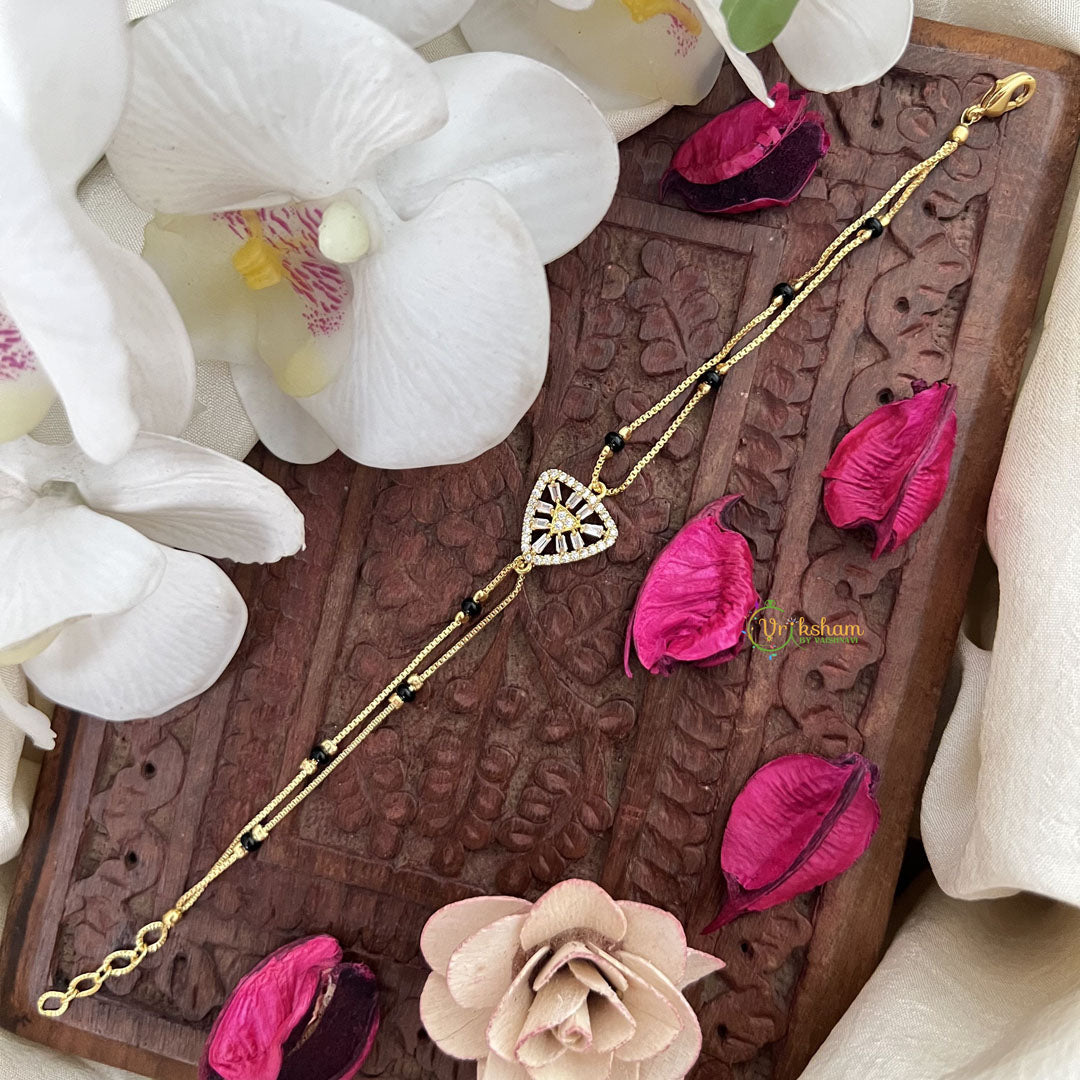 Vriksham Ad Stone Triangle Mangalsutra Bracelet-G17986