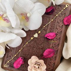 Vriksham Designer Gold Chain Ad stone Heart Shape Mangalsutra Bracelet-G18011