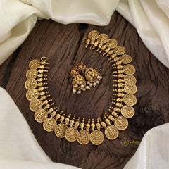 Premium Lakshmi Coin Choker Short Neckpiece-G11323