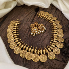 Premium Lakshmi Coin Choker Short Neckpiece-G11323