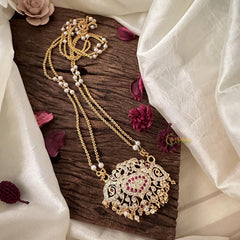 Elegant 90s Style AD Stone Pendant Chain-G15457