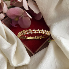 Stylish White AD Stone Bangle Set-G14802