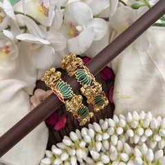 Vriksham Vibrant Lotus Motif & Lakshmi Bangles-Red Green-G19927