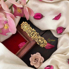 Vriksham Lotus Lakshmi Floral Gold Openable Bangle-Green Red-G21317