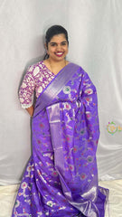 Violet Semi Georgette Soft Silk Saree -VS2005