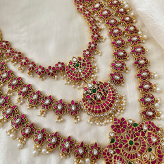 3 Layer Statement Kundan Jadau Neckpiece - J2100