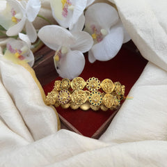 Premium Gold Look Alike Ram Parivar Coin Bangle Set-G14949