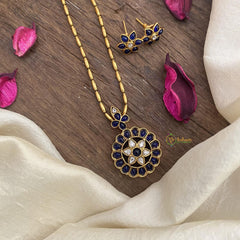 Vriksham Single Blue Stone Pendant Chain-G15637