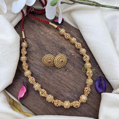 Designer Gold Alike Beaded Neckpiece-G15046