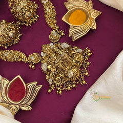 Radha Krishna AD Stone Pendant Hasli Necklace -Vriksham-G22522