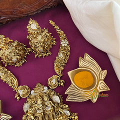 Radha Krishna AD Stone Pendant Hasli Necklace -Vriksham-G22522