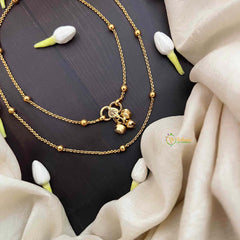 Vriksham Elegant Golden Ball Look Chain Anklets-G21221