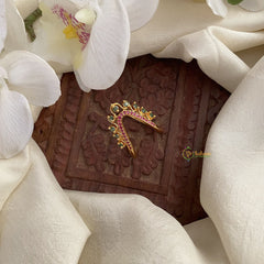 Vriksham Unique AD Stone Gold Look Alike Vangi Ring-Red Green-G16918