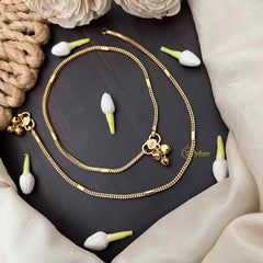 Vriksham Minimalist Gold Lightweight Daily Wear Anklets-G21225