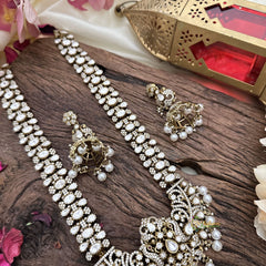 Victorian Diamond Elephant Pendant Neckpiece-White-VV1868
