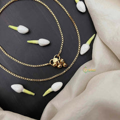 Vriksham Simple Dock Chain Golden Lightweight Daily Wear Gold Anklets-G21229