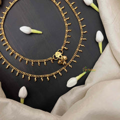 Vriksham Traditional Wavy Droplet Gold Anklets-G21230