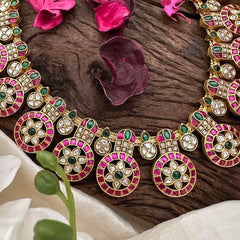 Elegant Floral Jadau Kundan Neckpiece-J2309