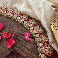 Elegant Floral Jadau Kundan Neckpiece-J2309