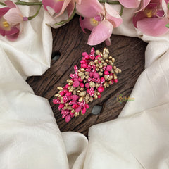 Vriksham Artificial Buds With Gold Pollen Hair Pin-Pink-HF-H1006