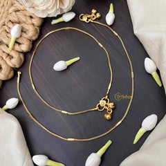 Vriksham Minimalist Square Bar Cascade Wave Style Anklet-G21233