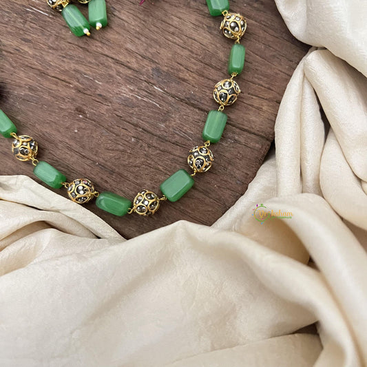 Trendy Green Beaded Mala-G15015