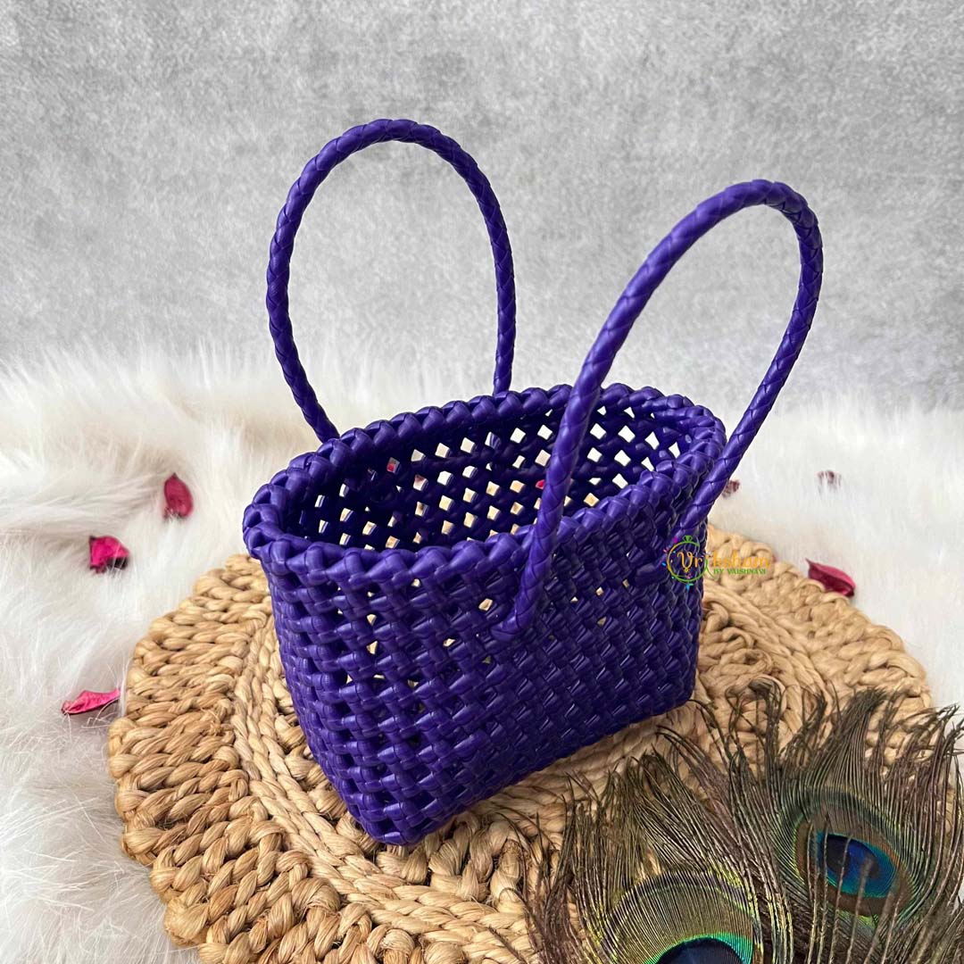 Vriksham Royal Deep Purple Woven Tote Bag-KRG2163