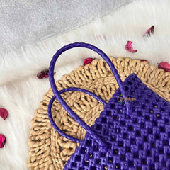 Vriksham Royal Deep Purple Woven Tote Bag-KRG2163