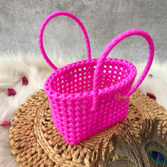 Vriksham Classic Pink Woven Tote Bag-KRG2165