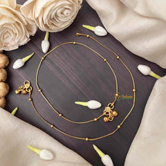 Vriksham Simple Daily Ware Golden Dot Chain Anklet-G21248