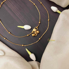 Vriksham Simple Daily Ware Golden Dot Chain Anklet-G21248