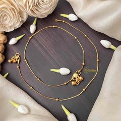 Vriksham Simple Daily Ware Golden Dot Chain Anklet-G21248