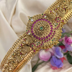 Vriksham Designer AD Stone Hipbelt-Gold Bead-G15768