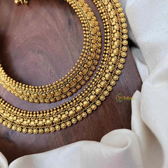 Vriksham Bridal Antique Gold Look Floral Design Anklet-G21235