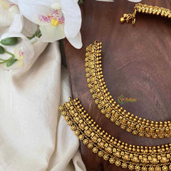 Vriksham Bridal Antique Gold Look Floral Design Anklet-G21235