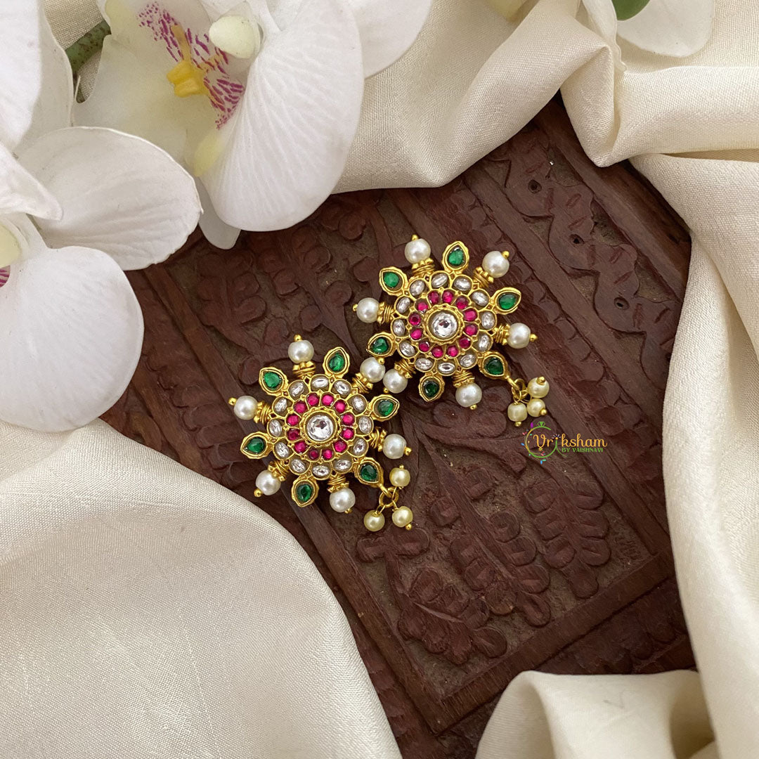 Vriksham Designer Maharashtrian Style Press Bugadi-Pearl-J2736