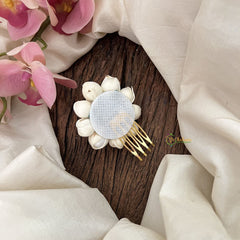 Vriksham  Double Jasmine Golden Pollen Hair Clip-HF-H1032