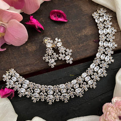 Elegant Victorian Diamond Choker -White-VV1414