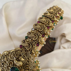 Vriksham Gold Look Alike Bridal Hipbelt-Green Bead-G15781