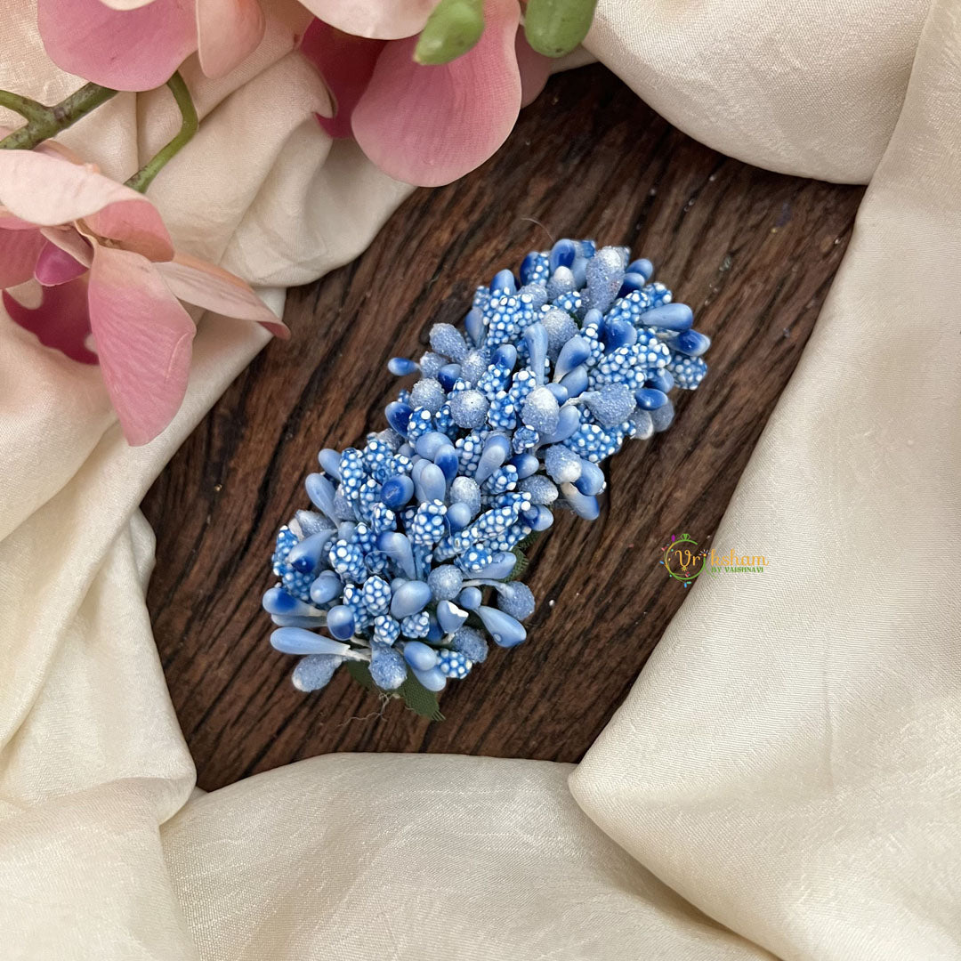Vriksham Artificial Mogra Buds Hair Clip-Navy Blue-HF-H1051