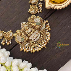 Vriksham Premium AD Stone Pendant Lakshmi Haram-G21264