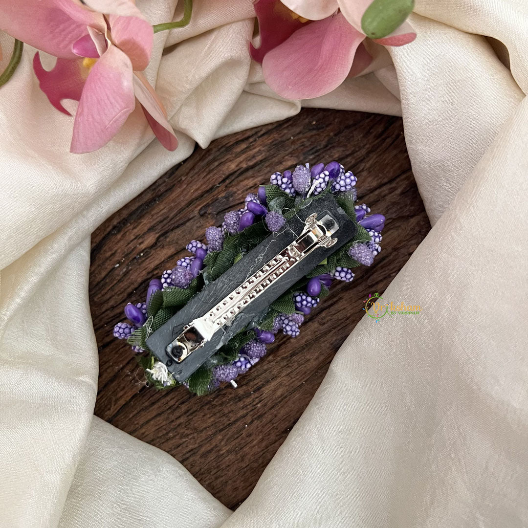 Vriksham Artificial Mogra Buds Hair Clip-Lavender-HF-H1054