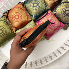 Return Gift Hand Bags-Traditional Indian Mani Pouches-6 Pieces Set-RG306