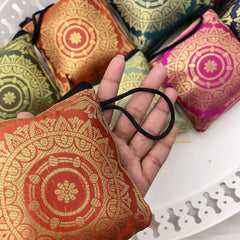 Return Gift Hand Bags-Traditional Indian Mani Pouches-6 Pieces Set-RG306