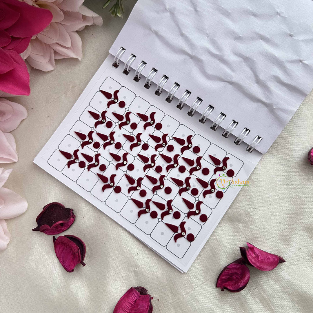 Vriksham Classic Short Tilak White Stone Bindi Book-BB322