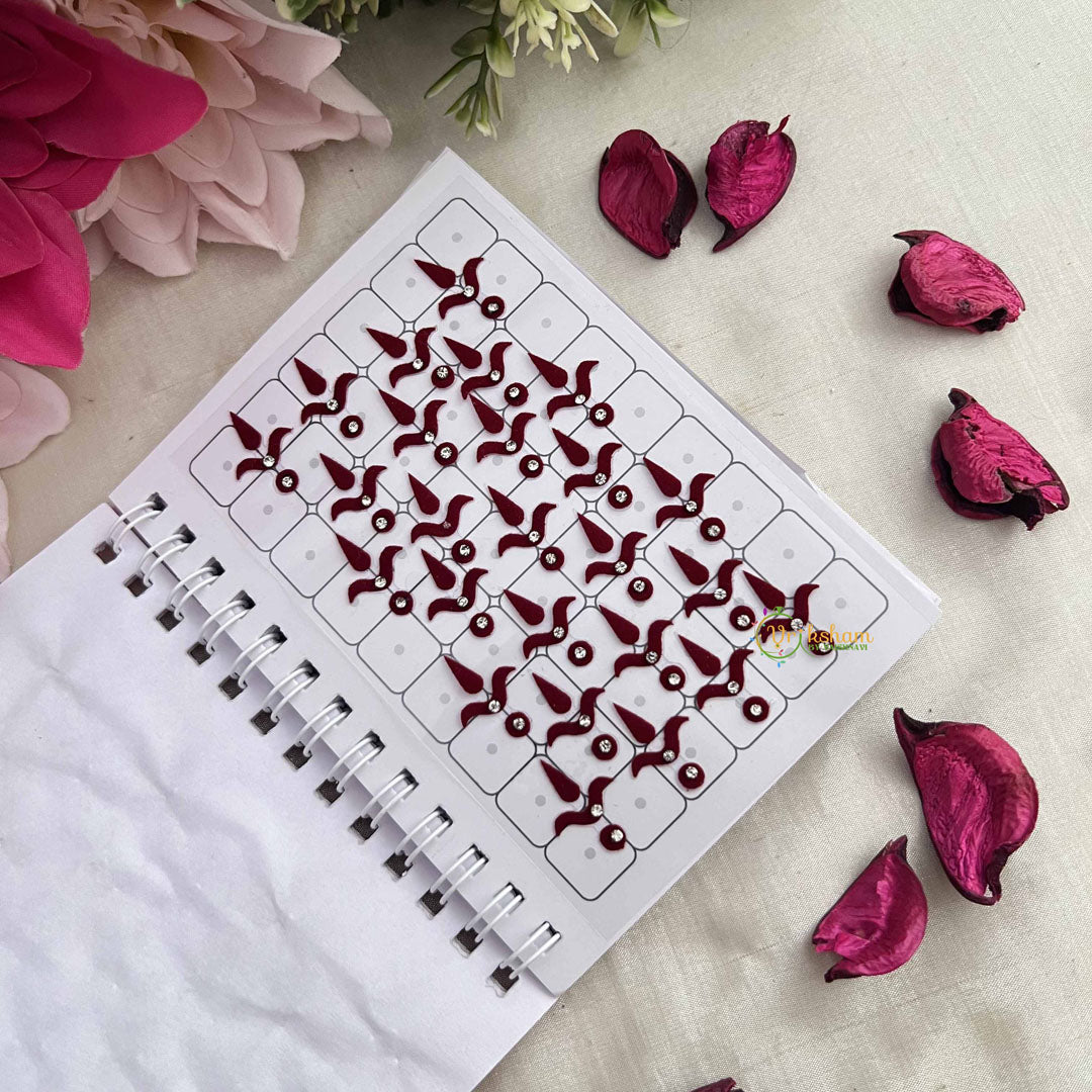 Vriksham Classic Short Tilak White Stone Bindi Book-BB322
