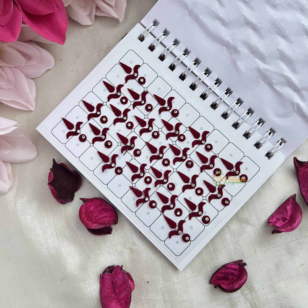 Vriksham Classic Short Tilak White Stone Bindi Book-BB322